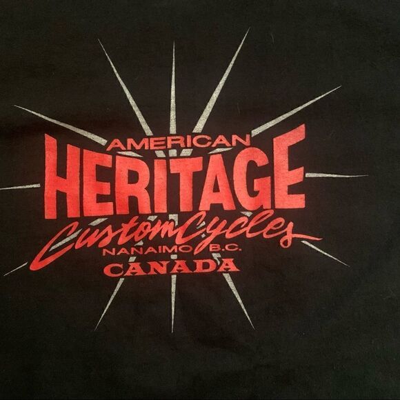 Fruit Of The Loom American Heritage CustomCycles Canada Graphic T-shirt Size XXL - Picture 4 of 6